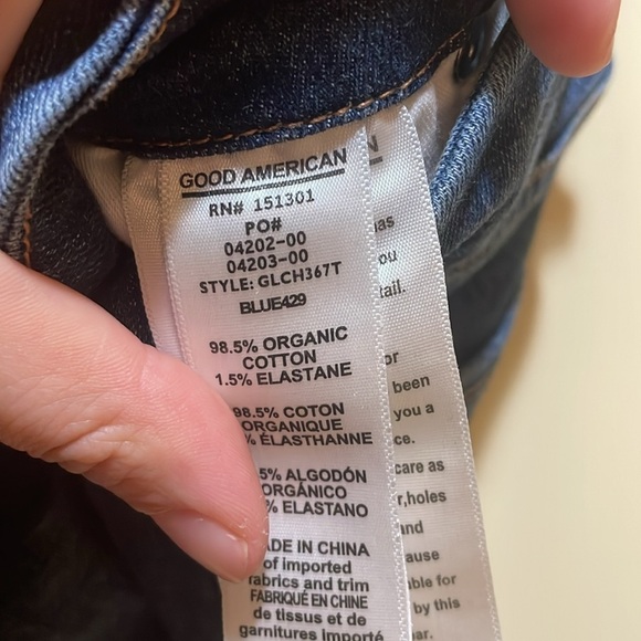 Womens Good American Good Legs Chewed Hem High Waisted Skinny Jeans - Picture 5 of 6